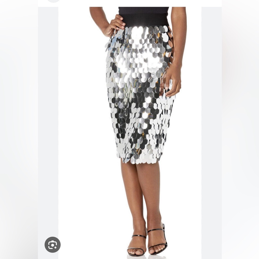 Milky Large Sequin Classic Midi Skirt 6